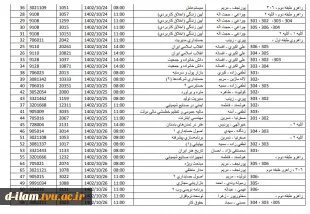 برنامه امتحانات پابان نیمسال 1402-آموزشکده فنی دختران ایلام 4