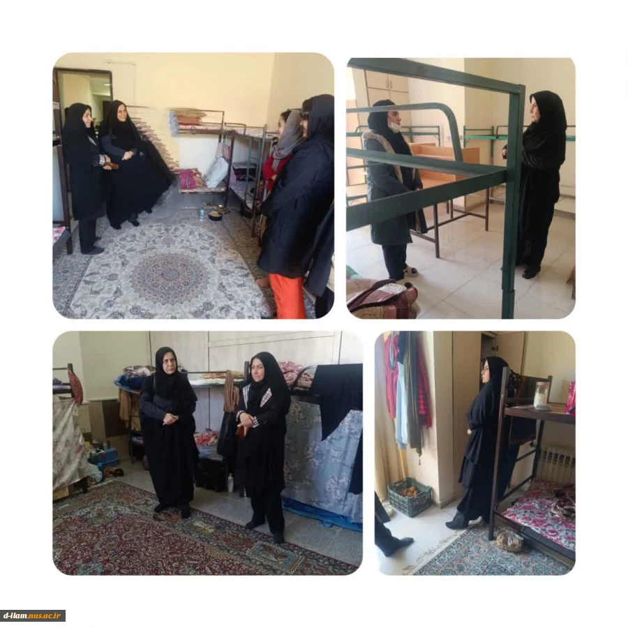 خانم دکتر هوشمند سرپرست آموزشکده ملی مهارت دختران و مسئول امور فرهنگی آموزشکده سه شنبه ،هفتم اسفندماه از خوابگاه دختران بازدید 
 2